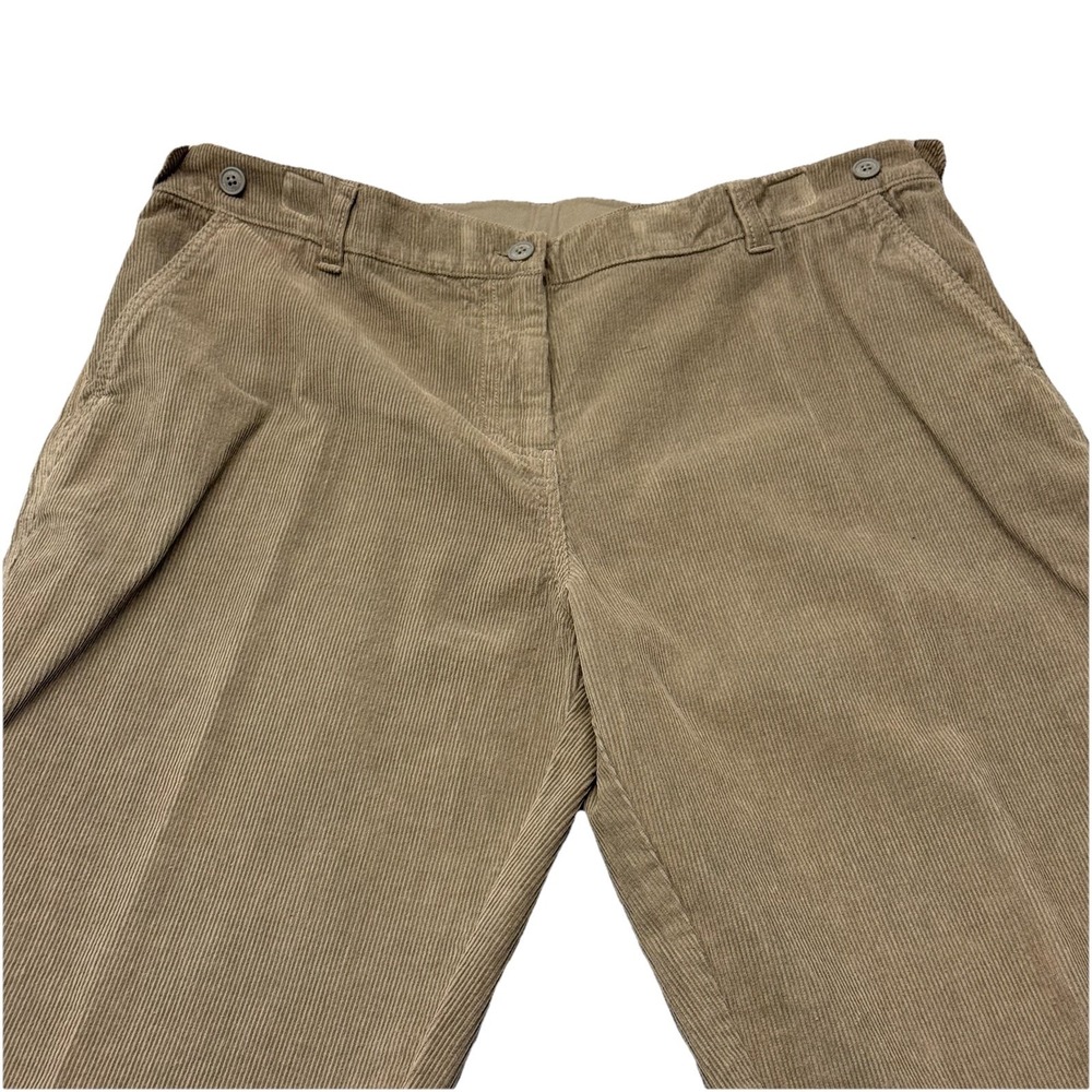 Poetry Womens Corduroy Trouser Pants Sz 14 Dark Khaki Cotton